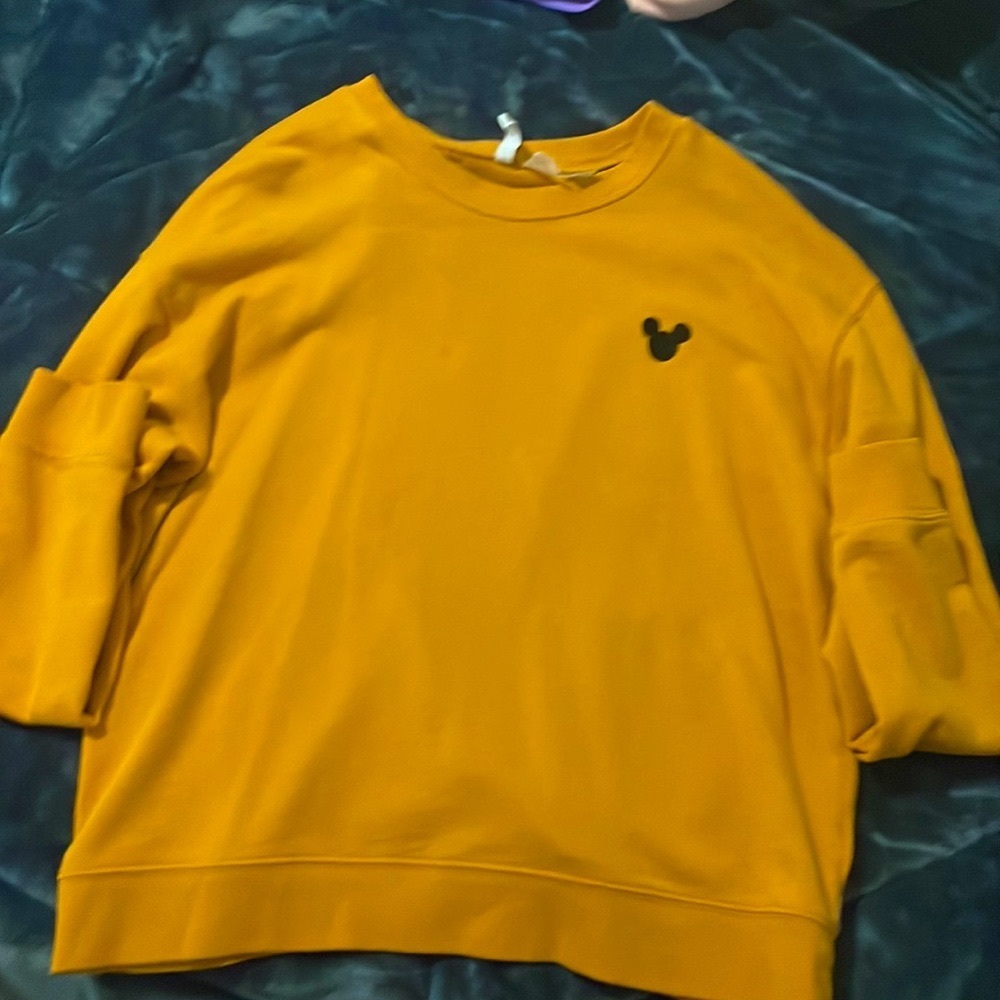 Orange Mickey long sleeve sweater